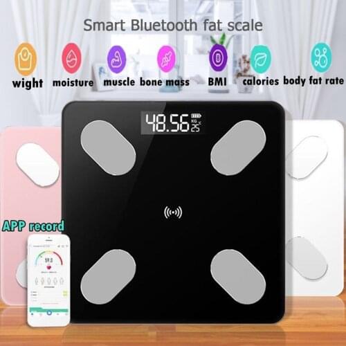 26*26cm Body Fat Scale Smart BMI Scale LED Digital Bathroom Wireless Weight Scale Body Weight Balance bluetooth Android IOS APP