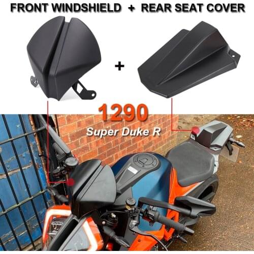 2021 2020 For 1290 Superduke R Fly Screen Motorcycle Front Windshield Windscreen Airflow Wind Deflector And Rear Seat Cover