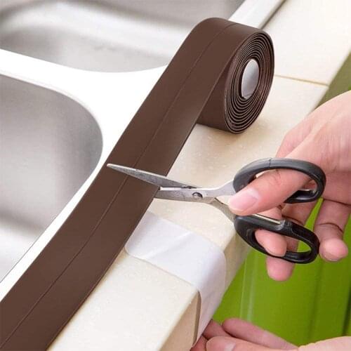 Bath Sealing Strip Tape Self Adhesive Wall Sticker Waterproof Mould Proof Bathtub Caulk Strip for Bathroom Kitchen