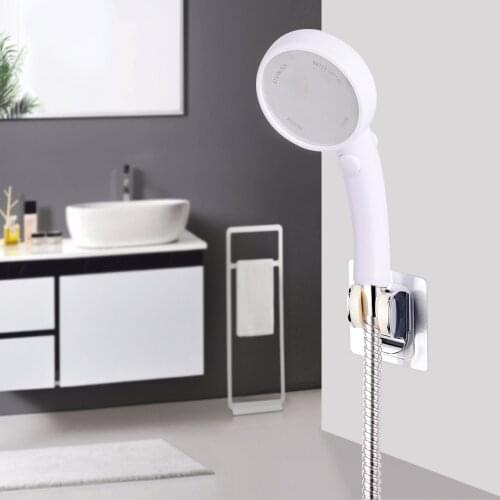 360 Degree Rotatable ABS Plastic White Light High Pressure Eco Friendly SPA Bathroom Handhold Shower Head With Stop Button