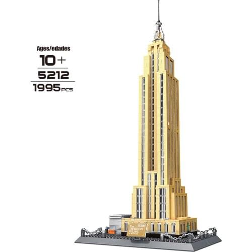 WANGE 5212 Building Blocks World Famous Architecture Series Empire State building of NewYork Funny Kits Toys for Children Gifts