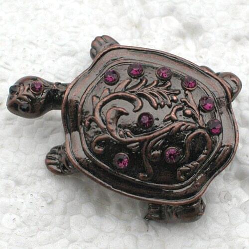 12pcs/lot Wholesale Fashion Brooch Rhinestone Turtles Pin brooches C101298