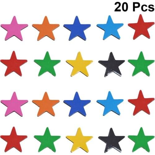20Pcs Five-Pointed Star Fridge Magnet Creative Fridge Sticker Refrigerator Magnet Five-Pointed Star Fridge Magnet Mixed Color