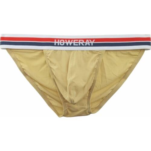 2019 brand Howe Ray mens solid underwear mens ice silk fashion sexy triangular underwear men gay G-strings