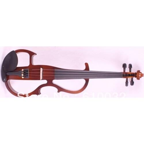 4/4 Electric Violin Silent Pickup Fine tone parts include New Golden Color #8-6 brown color