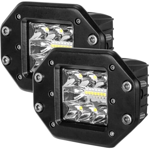 5 Inch Flush Mount Combo LED Work Light Pods Off Road Fog Backup Driving Lights for Trucks ATV UTV 4x4 Grill Bumper Mount