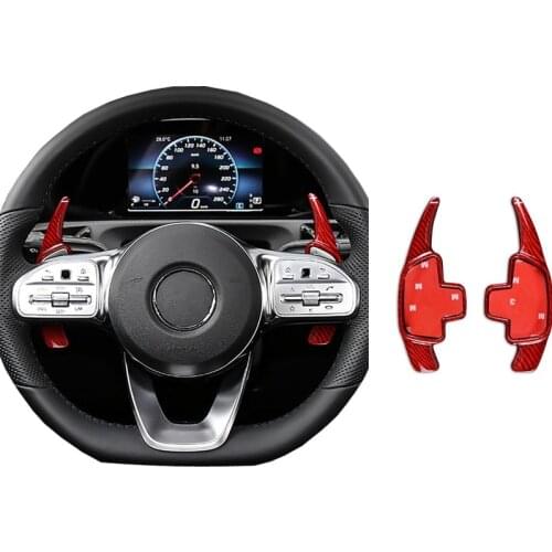 Fit For Mercedes Benz AMG GLA45 SL63 A45 C63 E63 S65 CLS6 W176 GLE Carbon Fiber Car Steering Wheel Shift Paddle Shifter