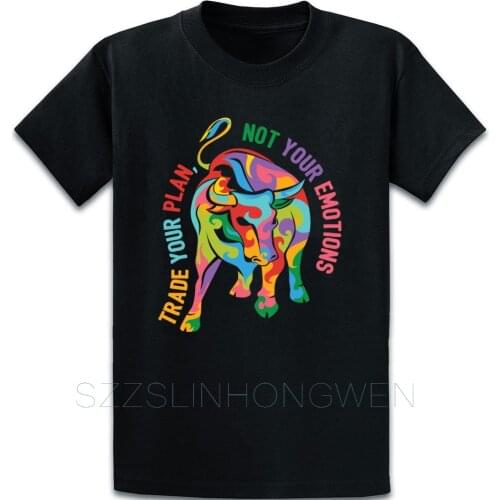 Bull Market Stocks Cryptocurrency Trade T Shirt Novelty Comical Crew Neck Personalized Short Sleeve Spring Kawaii Fit Shirt
