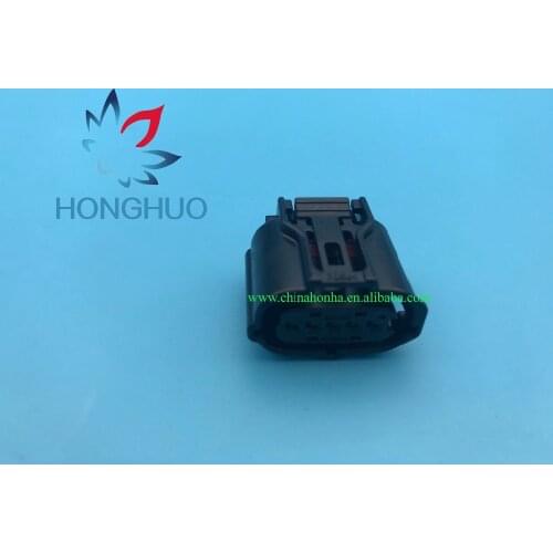 Black 5pins car waterproof auto connector(black white clip) 0.6 female, terminals and seal waterproof plugging 6189-1046