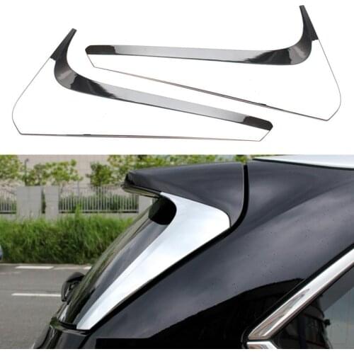 For Toyota Highlander 2014-2019 Chrome Rear Window Side Spoiler Garnish Trim Car Decor Accessories