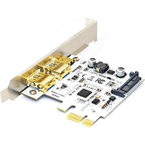 USB 3.1 PCI-Express Card 1 Port Reversible Type-C + 2 Port USB 3.0 with SATA 15Pin Connector Gen 2 10Gbps Add on Card Riser Card