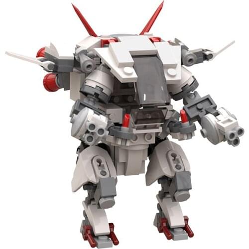 DVA-White Rabbit New Hero Fighter Armor Warrio Model Building Blocks Classic Shooting Game DIY Educational Toy Boy Birthday Gift