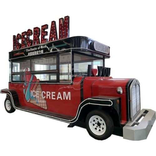 Electric Ice Cream Truck Mobile Outdoor Street Kitchen Food Vending Cart for Fast Snack Catering Van with CE