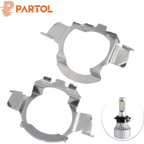 Partol H7 LED Headlight Bulb Retainer Adapter Holder for BMW X5 AUDI A3 A4 H7 Bulb Adaptor Base for VW Buick NISSAN Mercedes-Ben