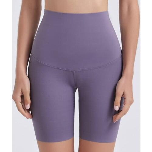 Fitness-Training Female High Waist Workout Sports Breathable Soft Leggings Tight Abdomen Nylon Butt Lift Yoga Shorts FSLS2056-S