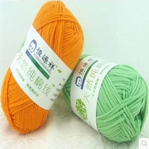 Smooth 100% Cotton Hot Hot Sale Soft Natural Double Knitting Wool Yarn Baby wool yarn
