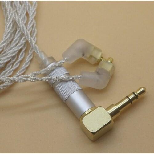 Pizen C36L bending upgrade Earphone Silver plated copper wire earphone curved mmcx cable for SHURE SE215 se846 se535 headphones