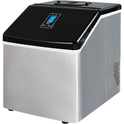 Commercial/Household Ice Maker Milk Tea Shop/Cafe/Cold Drink Shop Ice Cube Machine Stainless Steel Ice Machine