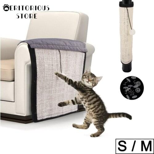 Pet Cat Scratch Deterrent Tape Anti-Scratch Tape Cat Couch Protectors Furniture Sisal Scratcher Mat Guards Sofa Protection Pads