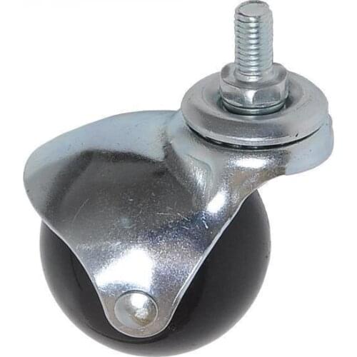 Caster wheel 4pcs 1/2 Inch Swivel Caster Threaded Castor Wheel for Trolley Furniture rubber wheel