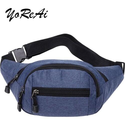 YoReAi New Menswaist Pockets Multifunctional Outdoor Run Chest Bags Fashion Leisure Large Capacity Womens Oxford Crossbody Bag
