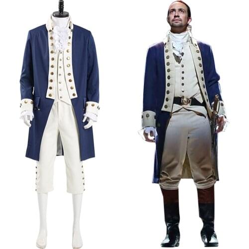 Musical Hamilton Cosplay Alexander Hamilton Costume Coat Adult Men Uniform Outfit