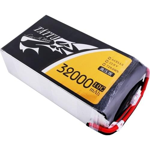 Original Tattu 22.8V 10C 729.6WH 32000mAh 6S1P Lipo Battery Pack with XT90S Plug