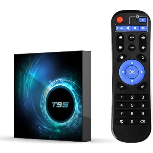 T95 Android 10.0 Smart TV Box Allwinner H616 Quad-core 64 Bit 4K Media Player 6K HDR H.265 VP9 2.4G & 5G WiFi BT5.0 LCD Display