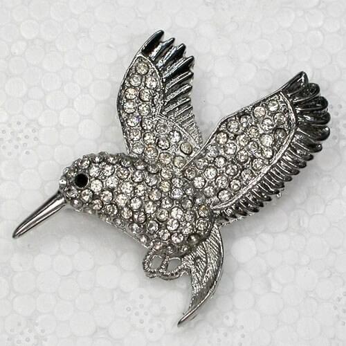 Clear Rhinestone Bird Pin brooches C330 A