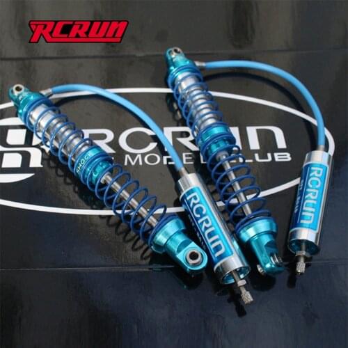 RCRUN Adjustable Oil Piggyback Shock with Remote Reservoir for 1/10 RC Crawler Axial SCX10 RR10 Wraith CAPRA Traxxas TRX4 TRX6