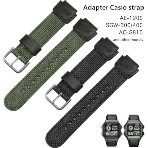Watchbands 18mm Nylon Strap Fit for Casio G Shock AE-1000 W-S200H W-800H W-216H 735H W-215 AEQ-110W SGW-300H 400H 500H MRW-200H
