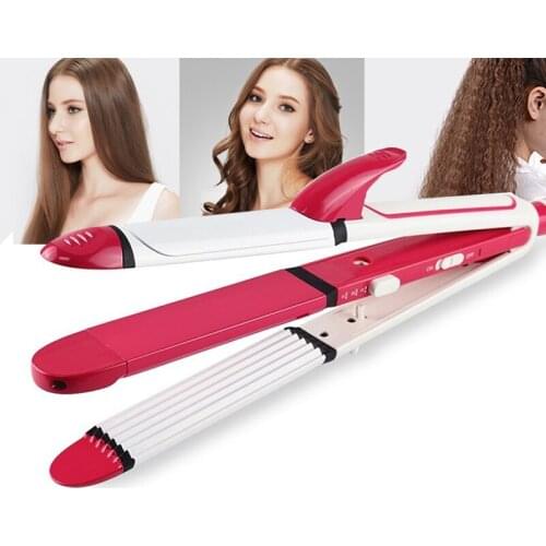 SONAX PRO Multifunctional Hair Curler Fast Heating 3 In 1 Ceramic Curling Iron Crimper Hair Straightener Iron Salon Styling Tool