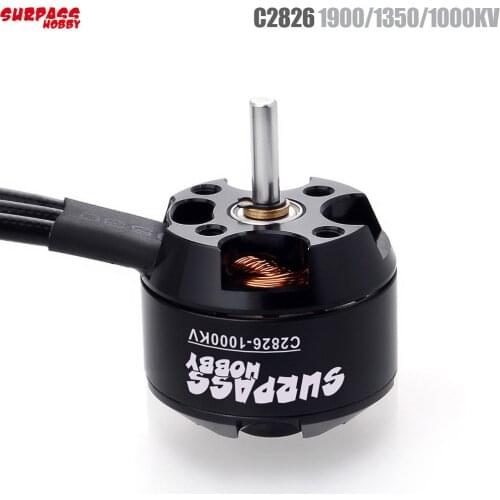 SURPASS HOBBY 2208 C2826 1000KV 1350KV 1900KV 14 Poles Brushless Motor for RC 100g-350g Airplane Fixed-wing Glider Aircraft