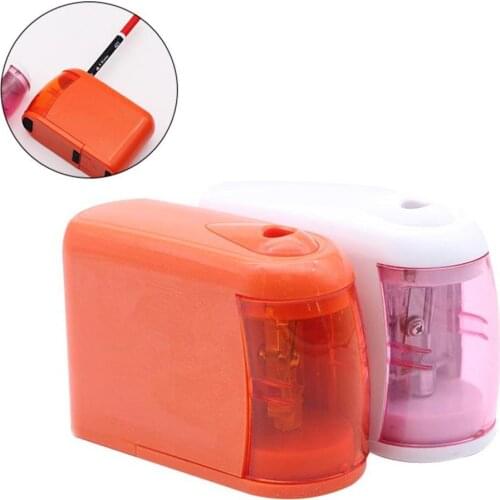 Single Hole Pencil Sharpener Electric Automatic Pencil Sharpener Student School Office Stationery Supplies