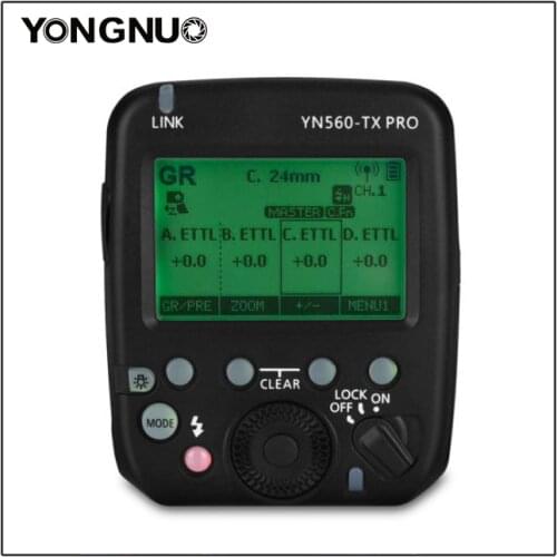 YONGNUO YN560-TX PRO Speedlite Transmitter Flash Trigger for YN200 YN862C YN685 YN968 YN560 YN660 Flash supports ETTL/M/Multi/GR