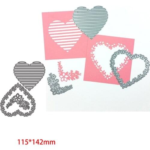 Heart Shaped Edge Metal Cutting Dies Scrapbooking Craft Mold Cut Die Stencil Handmade Paper Card Make Template New Design 2020