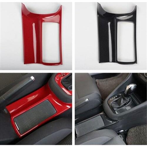 1pc Car stickers ABS carbon fiber grain Central control glass cup panel decoration cover for 2009-2013 Volkswagen VW golf 6 MK6