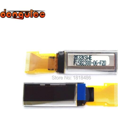 Dongutec 1PCS OLED display SSD1306 0.91 inch 15Pin 128x32 resolution White HD screen wide viewing angle