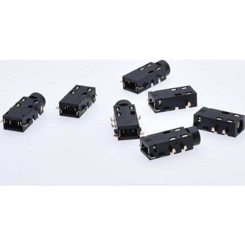 10Pcs PCB Mount 3.5mm 3 Pole DIP Audio Jack Connector high-quality PJ-381 /327 Headphones Jack Socket five-Leg thermostability