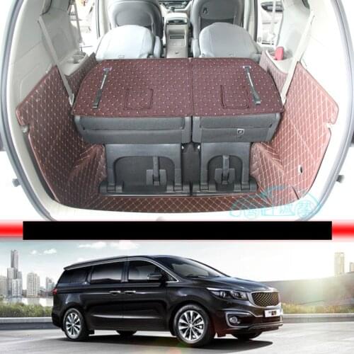 2017 for kia carnival leather car trunk mat cargo liner 2016 2017 2018 2019 2020 grand carnival Sedona accessories carpet