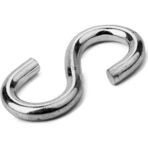 4-pack Galvanized S Shaped Hooks Heavy Duty Utility Hooks, 1-3/4 Inches Long