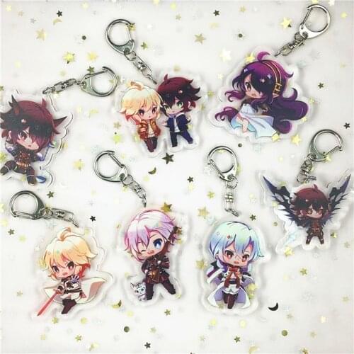 9 pcs/lot Anime Seraph of the End Acrylic Keychain Toy Bag Pendant keyring Gifts