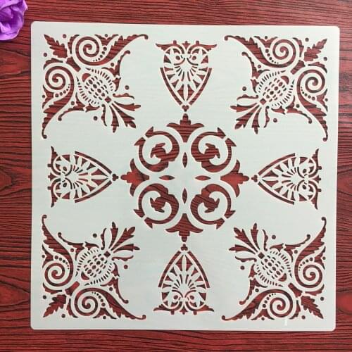 9 Style 30*30cm Mandala Geometry DIY Layering Stencils Wall Painting Scrapbook Coloring Embossing Album Decorative Template