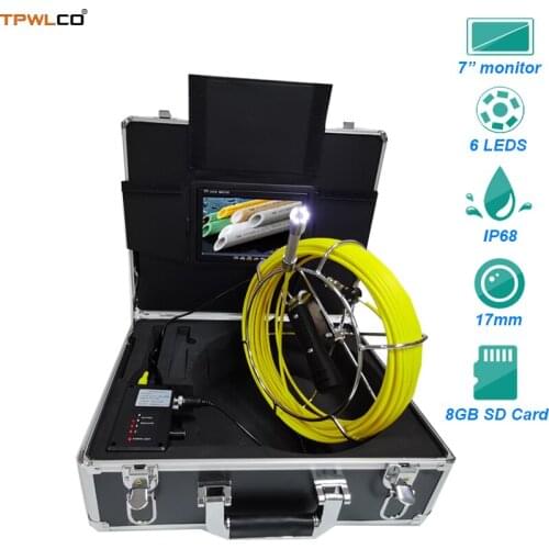 CCTV-Pipe Inspection Camera Equipment System With DVR Function Waterproof 17mm Surveillance Camera 20-50m Cable Reel