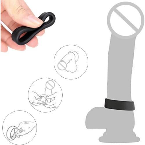 Dick Erotic Silicone Cruiser Penis Ring Thick Male Penis Enhancer Prolonging Cock Ring Ball Stretcher Adult Sex Toys For Men