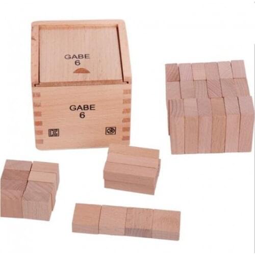 Hand Polished Wooden Bricks Kids Brick Building Blocks Playing Toys in Box