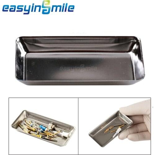 EASYINSMILE Dental Surgical Instruments Tool Tray Dish Stainless Steel MINI Size for Micro Files/Burs/Pilishing Tools