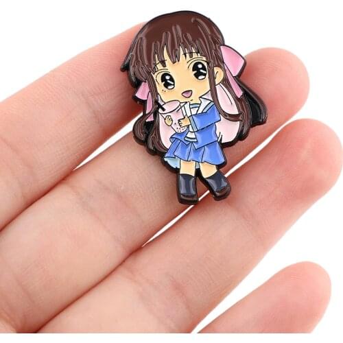 DZ2356 Japanese Anime Manga Fruits Basket Enamel Lapel Pin Badge Pins Hats Clothes Backpack Decoration Jewelry Accessories Gifts