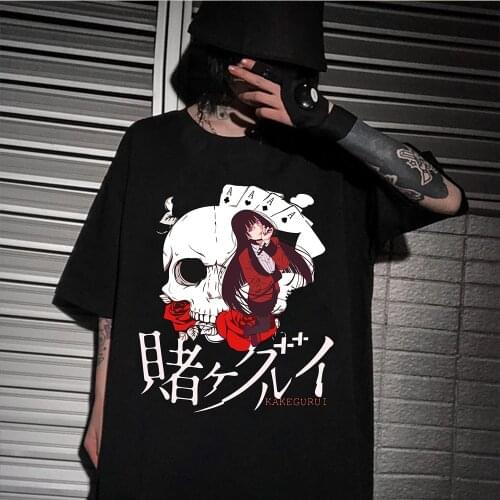 Japanese Anime Kakegurui T Shirt Women Kawaii Jabami Yumeko Graphic Tees Funny Unisex Tshirt
