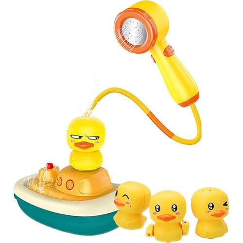 Bath Toys for Baby Duck Sprinkler Boat Electric Bathtub Toy Spray Water Tub Pool Shower Sprinkler Christmas Gift for Toddler Kid